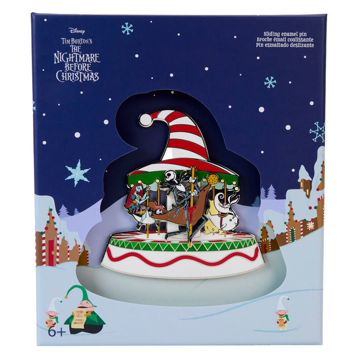 Loungefly Disney Nightmare Before Christmas Town Carousel enamel pin-0