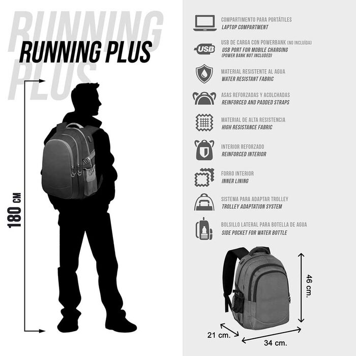 PRO DG SK8 Running backpack 46cm-5