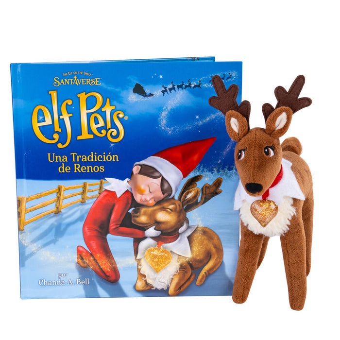 Spanish Elf Pets Story + plush toy Reindeer set-1