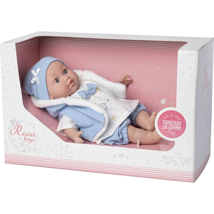 Baby doll reborn Lara cry blue waistcoat-2