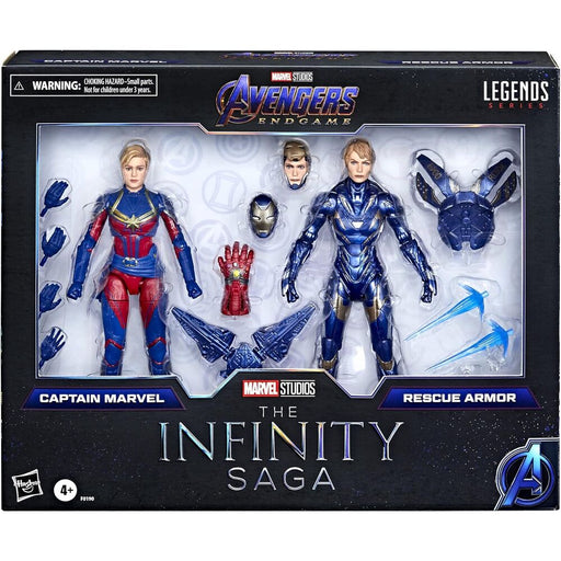 Marvel Avengers Endgame The Infinity Saga Captain Marvel & Rescue Armor pack 2 figures 15cm-0
