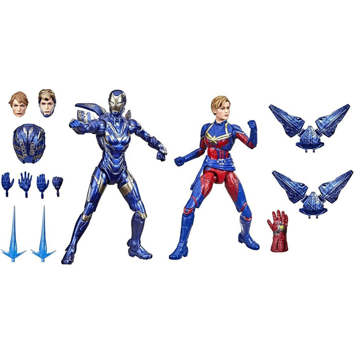 Marvel Avengers Endgame The Infinity Saga Captain Marvel & Rescue Armor pack 2 figures 15cm-5