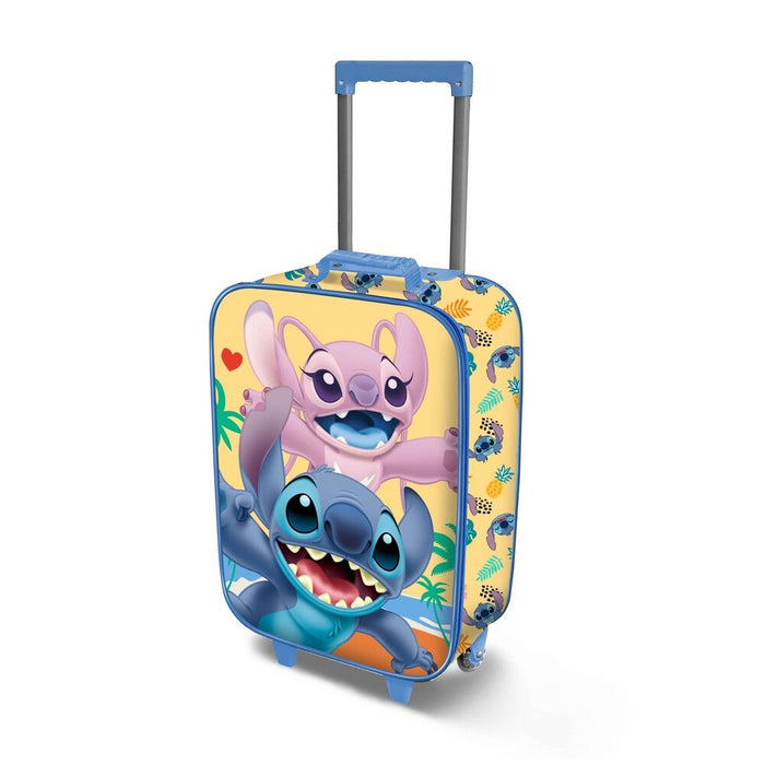 Disney Stitch Ocean 3D Trolley suitcase 52cm-1