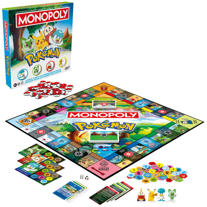 Spanish Monopoly Pokemon board game-2