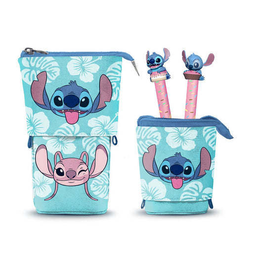 Disney Stitch Pencil case + 2 erasable pens-1