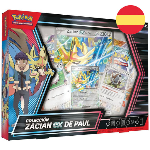 Spanish Pokemon Zacian Ex de Paul Blister set of collectible cards-1