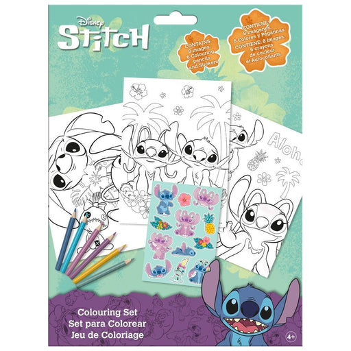 Disney Stitch colouring stickers set-1