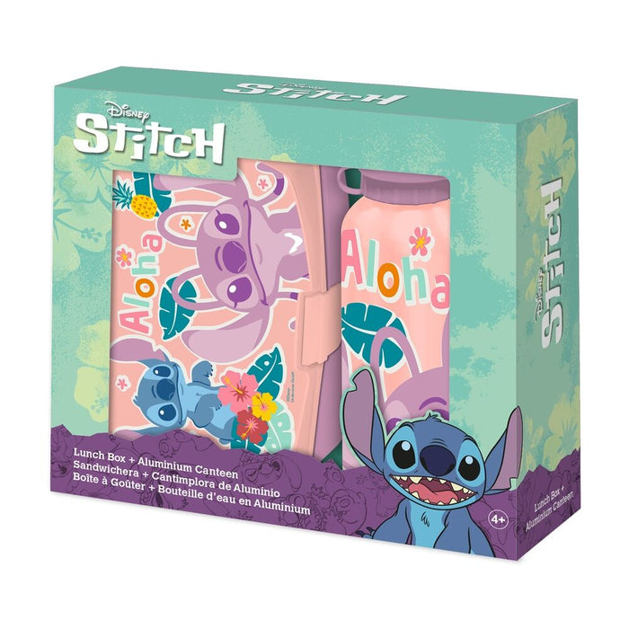 Disney Stitch Aluminium bottle 500ml + lunch box-1