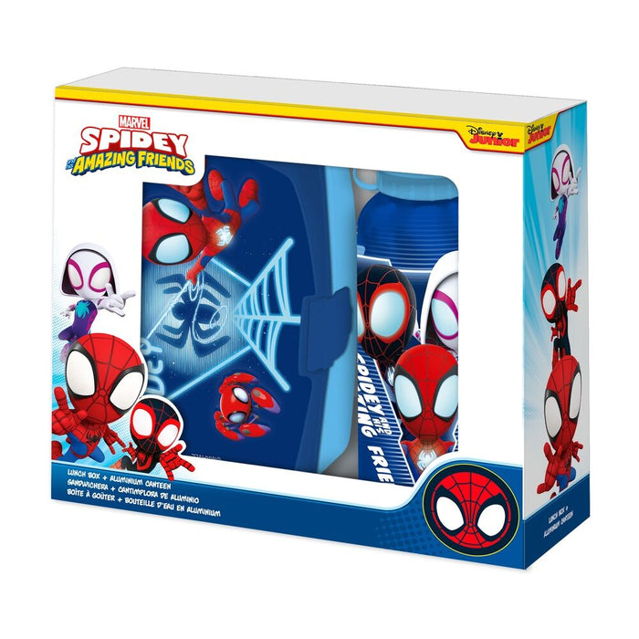 Marvel Spidey the Amazing Friends Aluminium bottle + lunch box-1