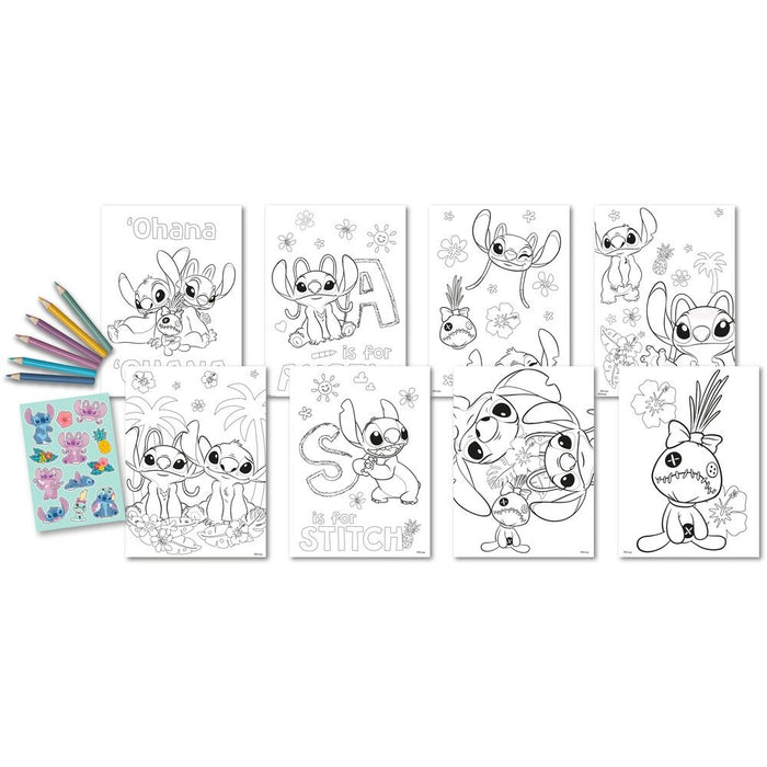 Disney Stitch colouring stickers set-2