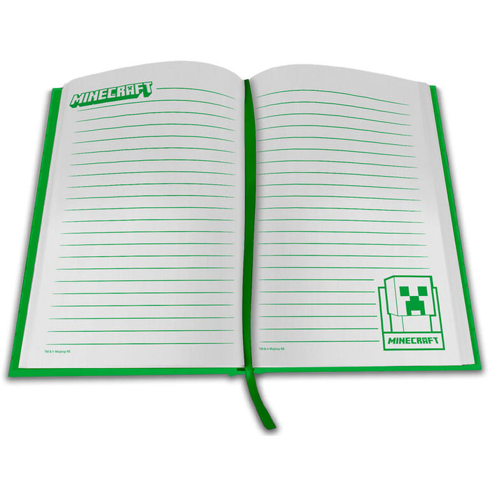 Minecraft Notebook with led clock-2
