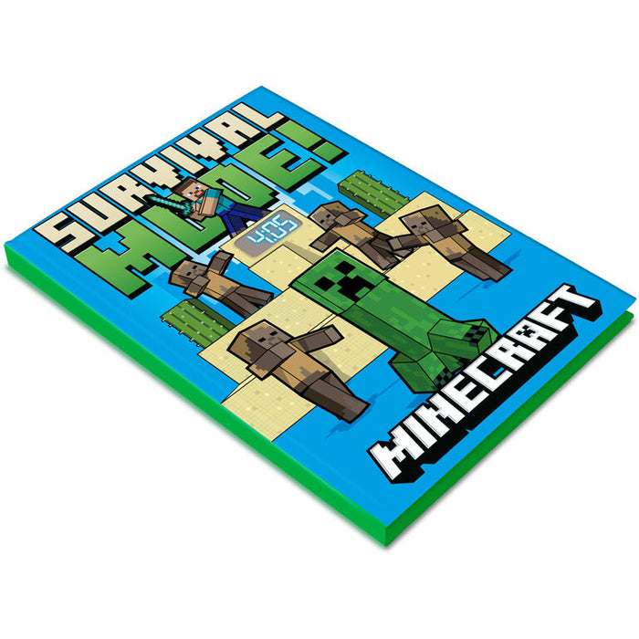 Minecraft Notebook with led clock-3