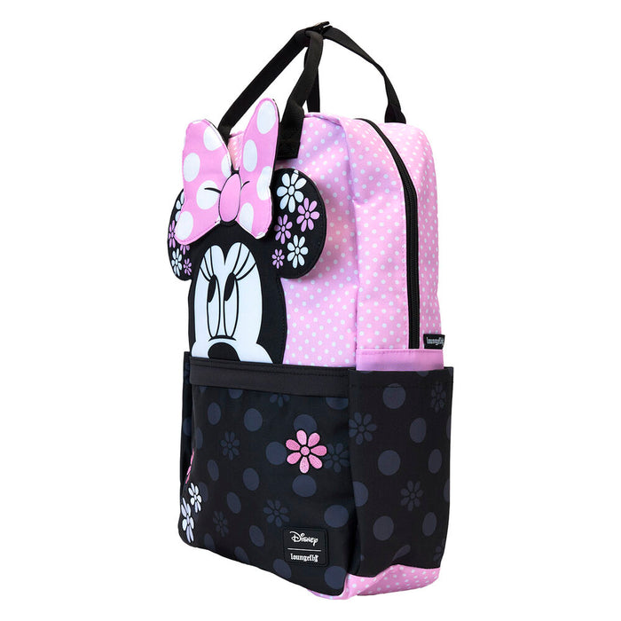 Loungefly Disney Minnie Floral Rock the Dots nylon backpack-3