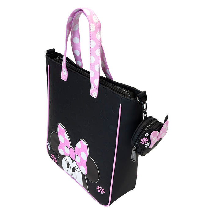 Loungefly Disney Minnie Floral Rock the Dots tote bag with coin bag-4