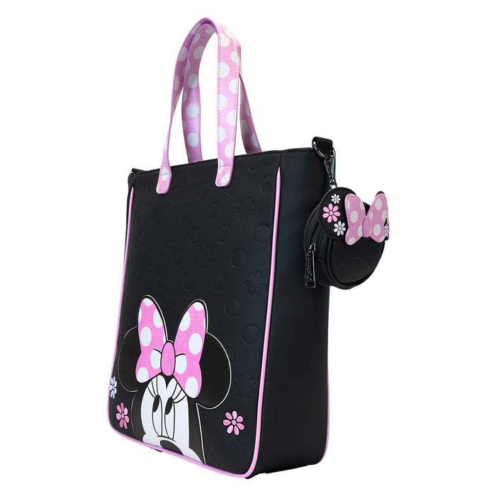 Loungefly Disney Minnie Floral Rock the Dots tote bag with coin bag-6