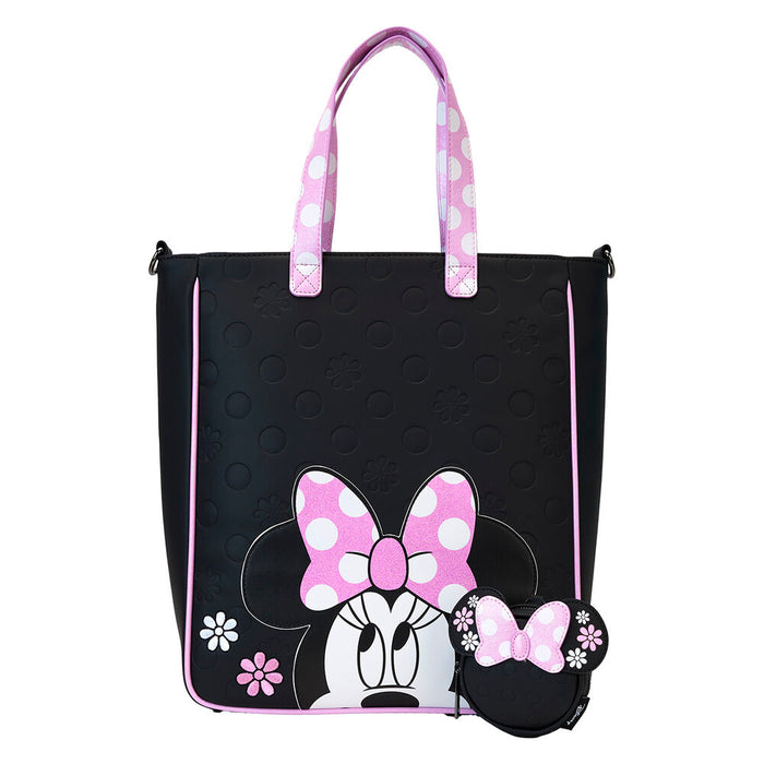 Loungefly Disney Minnie Floral Rock the Dots tote bag with coin bag-8