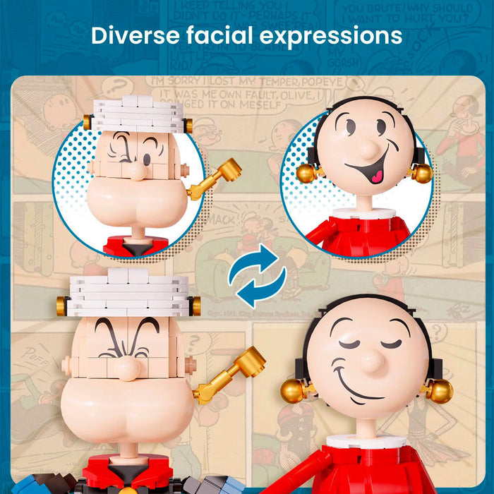 Popeye -  Popeye & Olivia Construction Kit 1500pcs-1