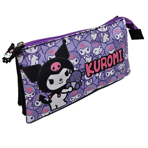 Hello Kitty Kuromi triple pencil case-1