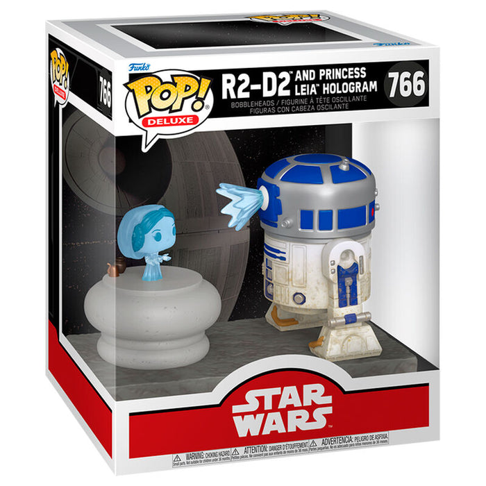 POP figure Deluxe Star Wars R2-D2 and Princess Leia Hologram-1