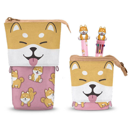 Oh My Pop! Shiba pencil casel + Pen 10 colours + erasable pen-1