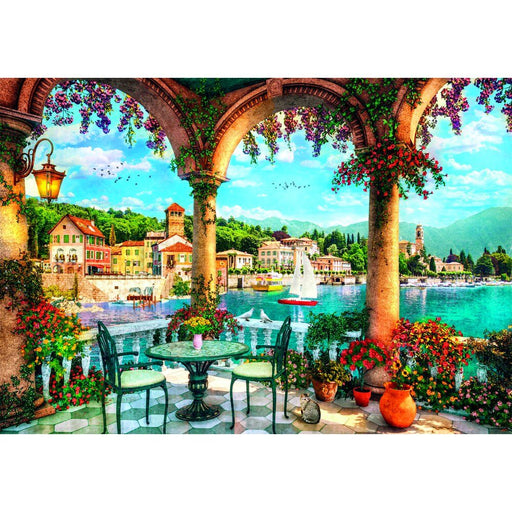 High Quality Balcony view of Lake Como puzzle 1000pcs-1