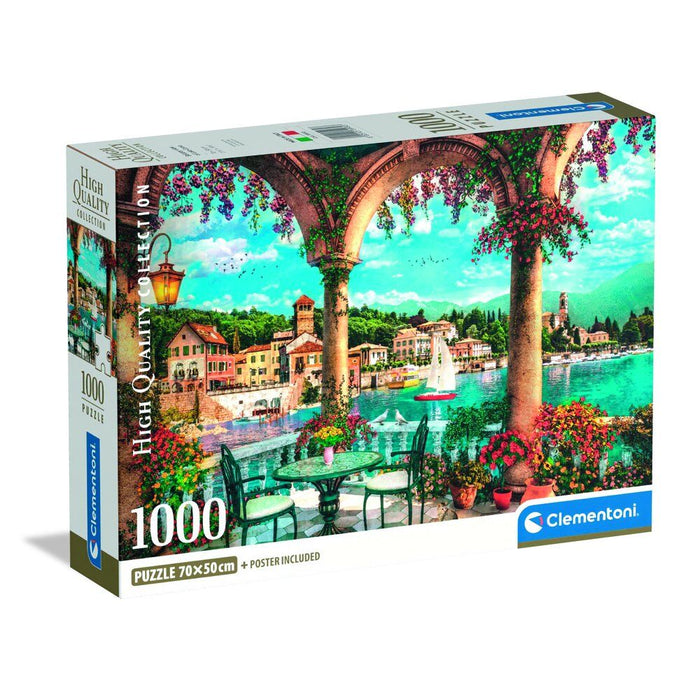 High Quality Balcony view of Lake Como puzzle 1000pcs-2