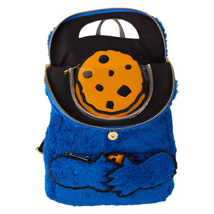 Loungefly Sesame Street Cookie Monster Plush backpack + purse-1