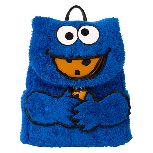 Loungefly Sesame Street Cookie Monster Plush backpack + purse-0