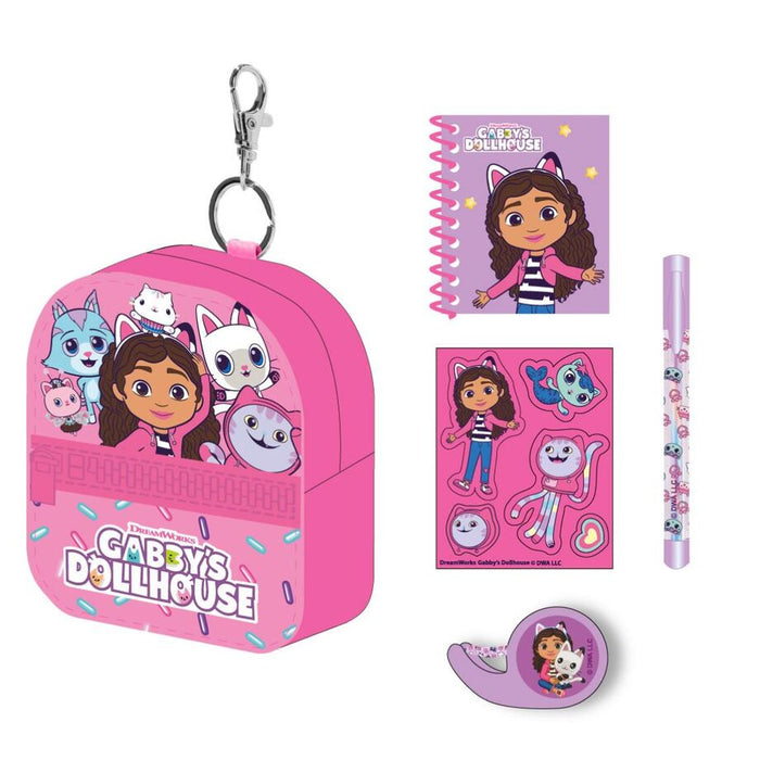 Gabbys Doll House Stationery mini backpack set-2