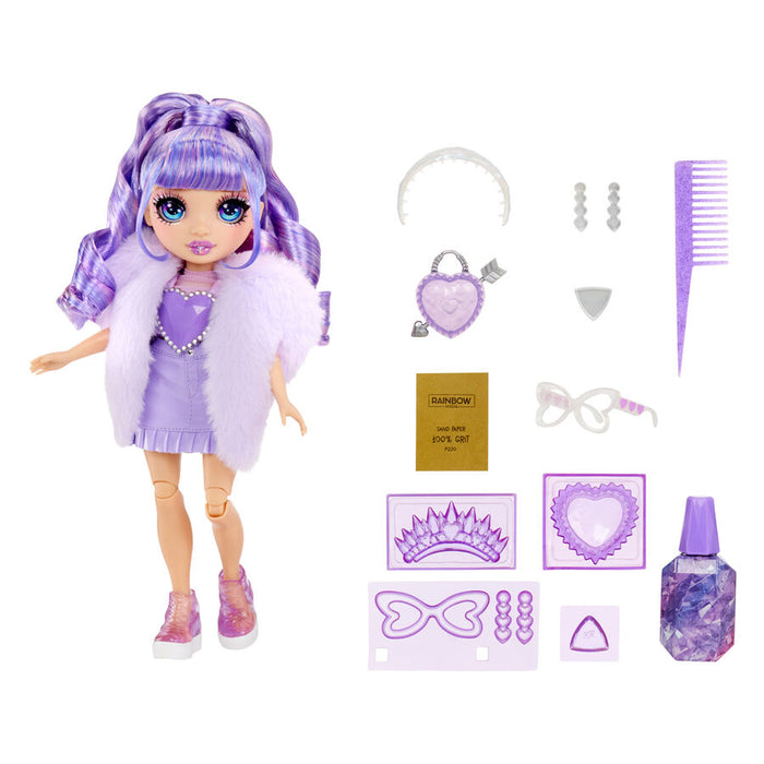 Rainbow High Crystal Fashion Violet doll-2