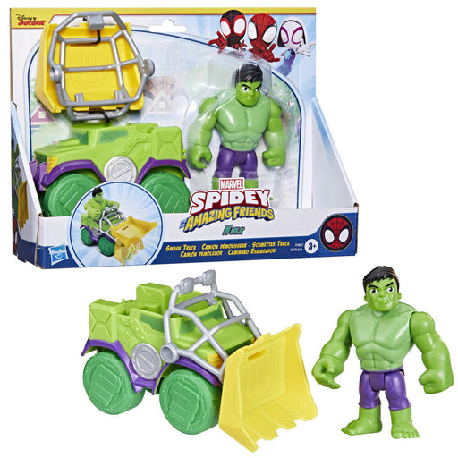 Marvel Spidey and His Amazing Friends Set Wrecking truck + Hulk figure-1