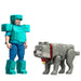 Minecraft The Movie Steve & Wolf set 2 figures-4