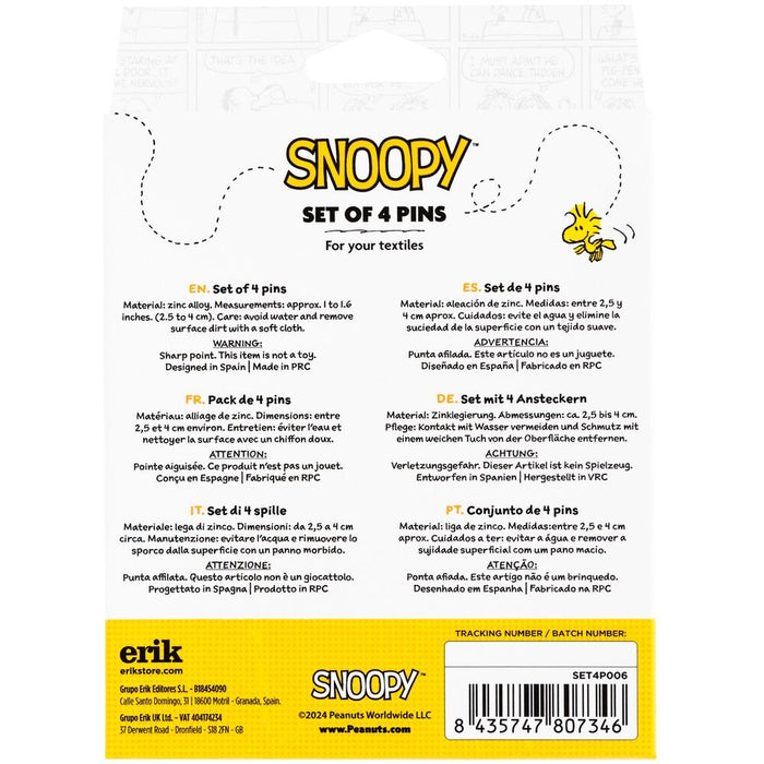 Snoopy 4 pin set-3