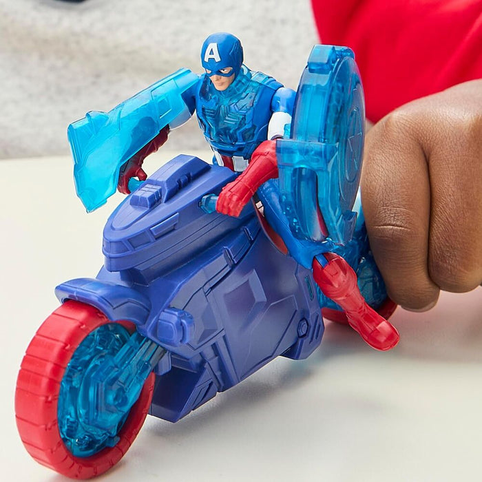 Marvel Avengers Motorbike Shield Thrower + Captain America figure-5