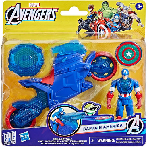 Marvel Avengers Motorbike Shield Thrower + Captain America figure-1