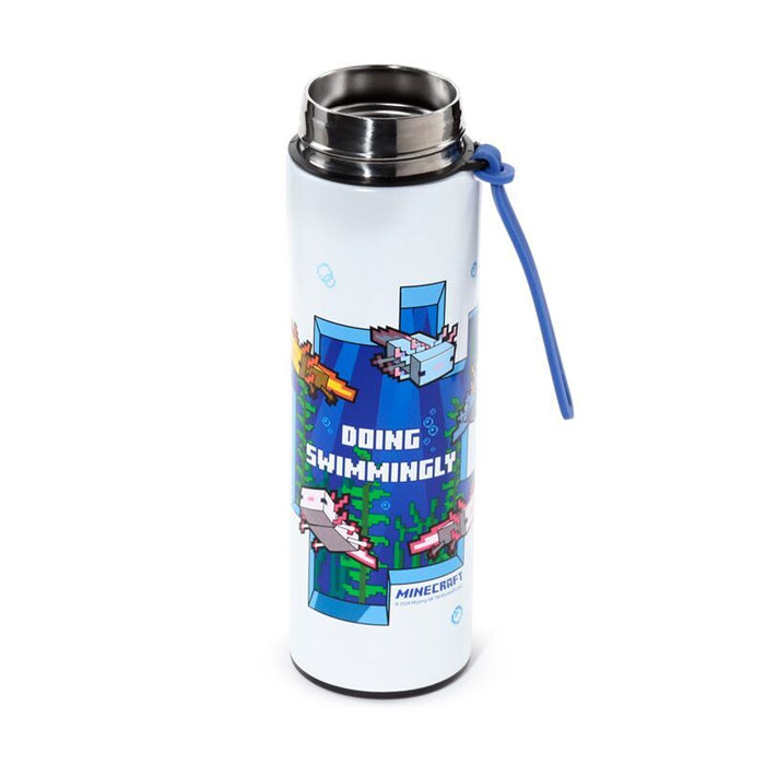 Minecraft Axolotl thermos stainless steel bottle thermometer 450ml-1