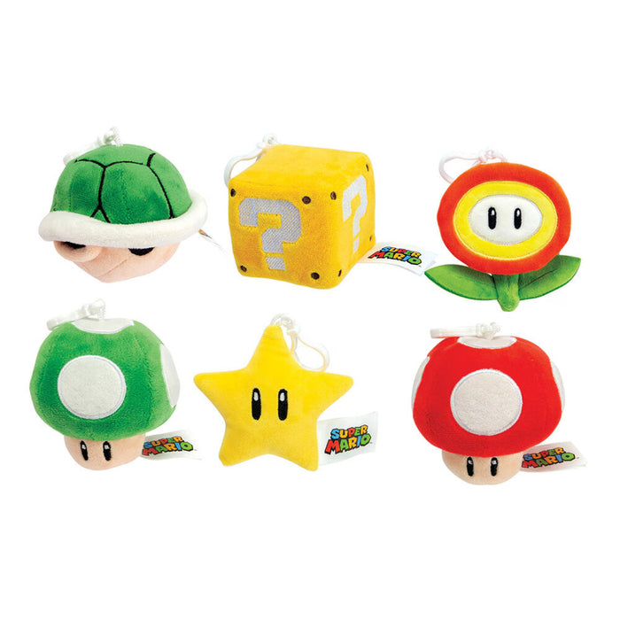 Super Mario Bros Icons assorted plush keychain 10cm