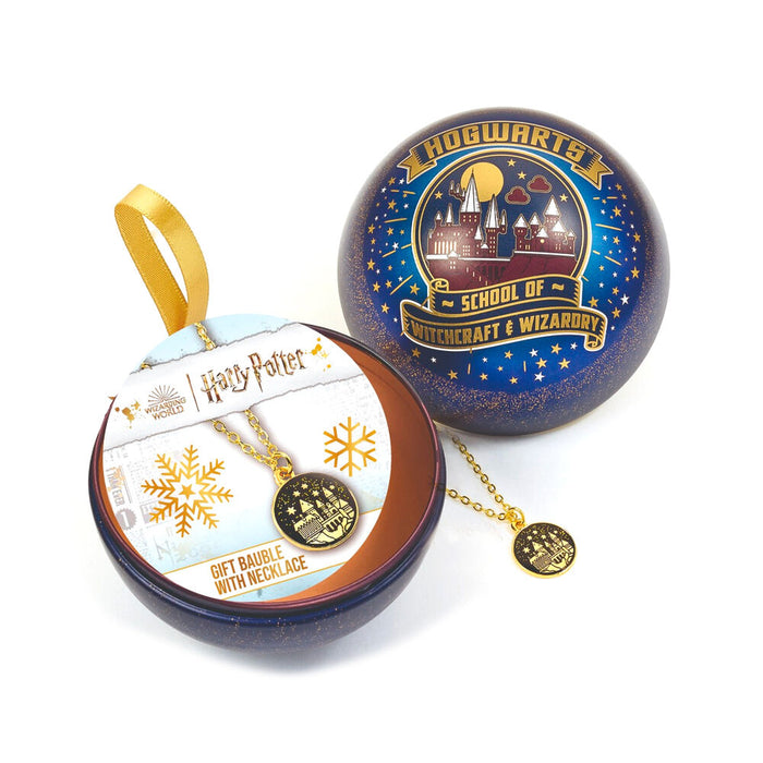 Harry Potter Hogwarts Castle Necklace + Christmas ball-1