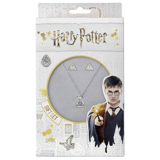 Harry Potter Deathly Hallows necklace and earrings set-1