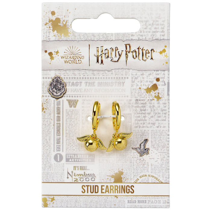 Harry Potter Golden Snitch earrings-2