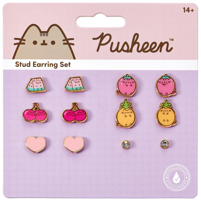 Pusheen Set 6 pairs of earrings-1