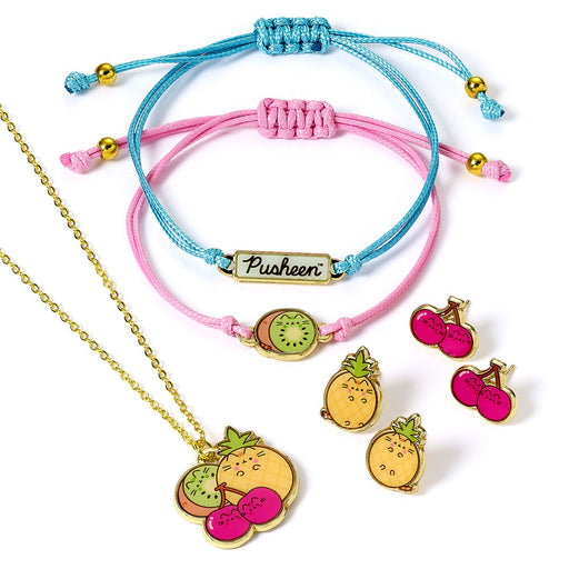 Pusheen Set Necklace + bracelets + earrings-1