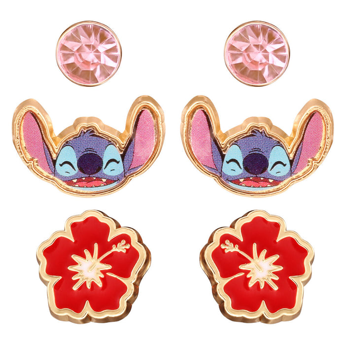 Disney Stitch Set 3 pairs of earrings-1