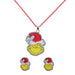 The Grinch Christmas Set necklace + earrings-1