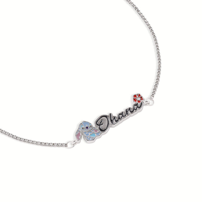 Disney Stitch Ohana bracelet silver-2