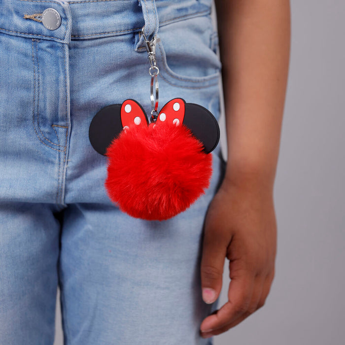 Disney Minnie Pompom keychain-3