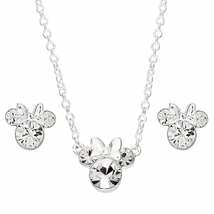 Disney Minnie Set necklace + earrings silver-1