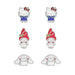 Hello Kitty &#38; Friends Set 3 pairs of earrings silver-1