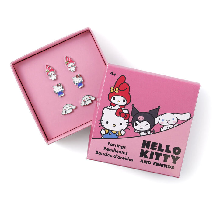 Hello Kitty &#38; Friends Set 3 pairs of earrings silver-2