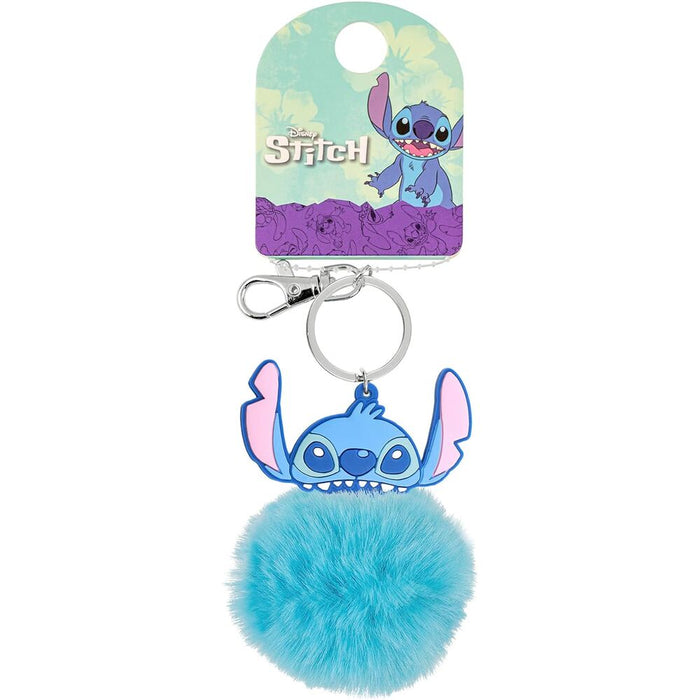 Disney Stitch Angel pompom keychain-2